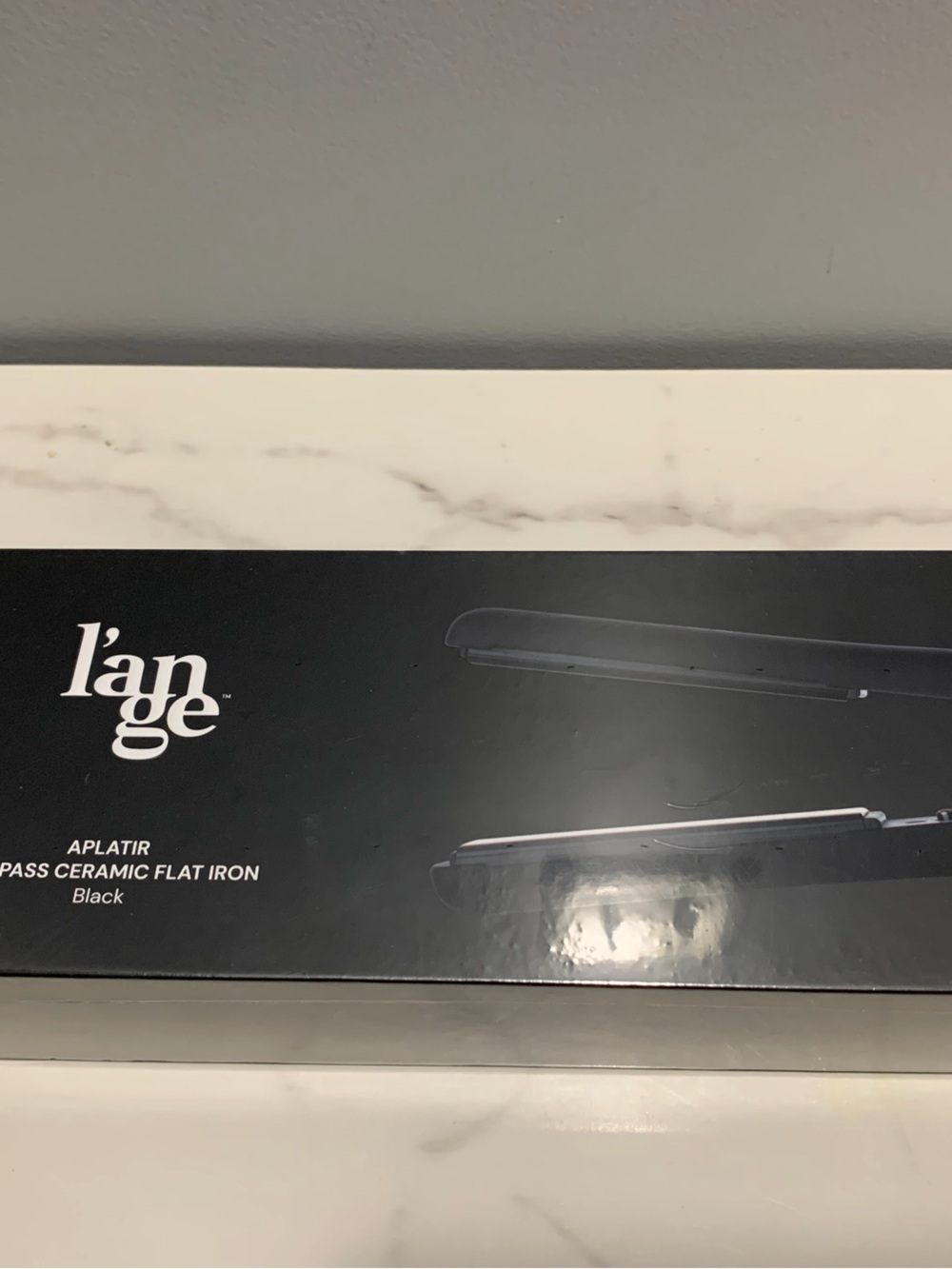 Lange black flat iron (new/sealed)